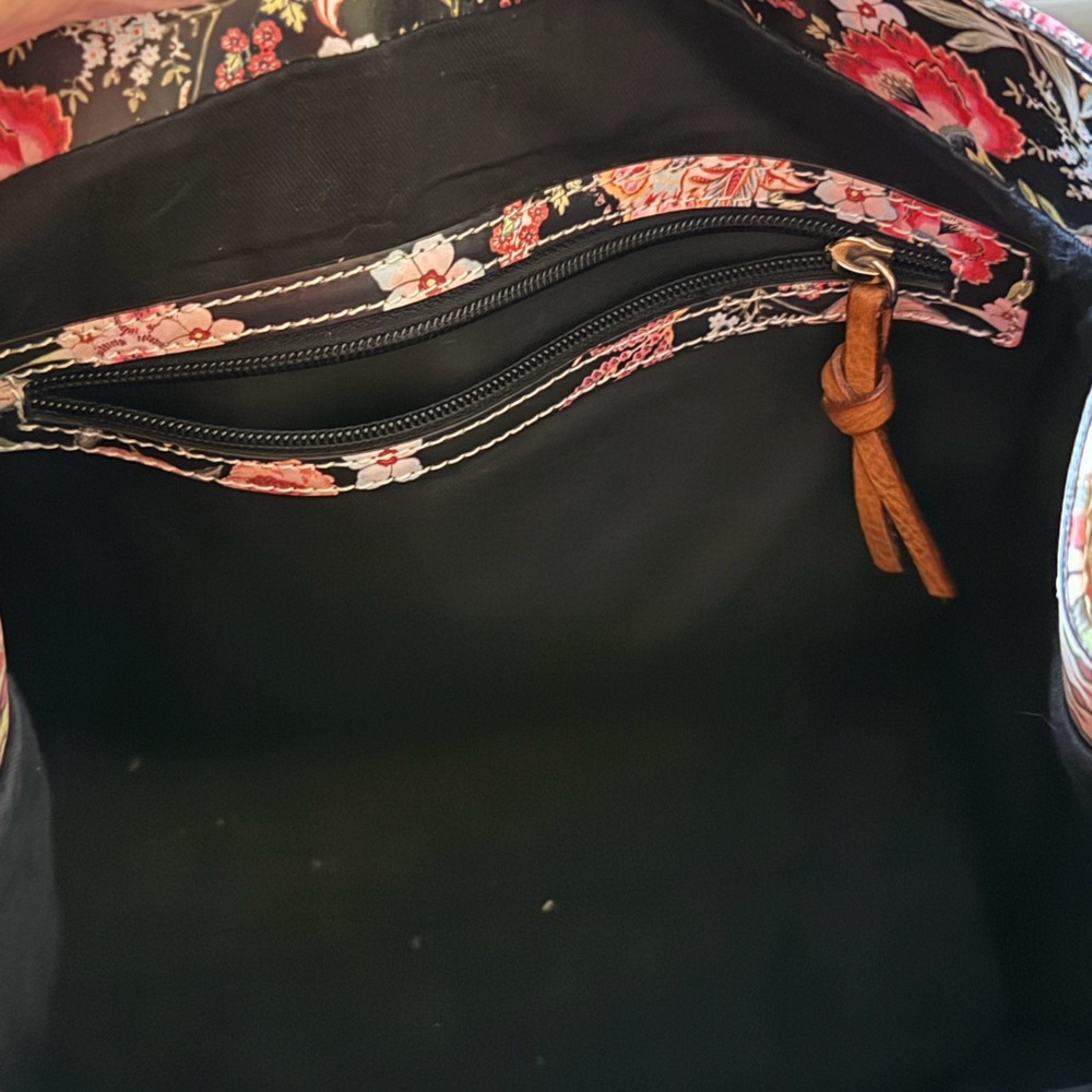 Johnny Was, Floral Black Tote Bag - Picture 5 of 6